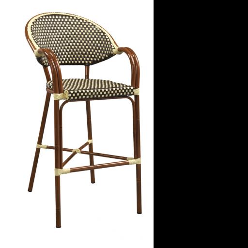 Woven Nylon Commercial Outdoor Bistro Bar Stool