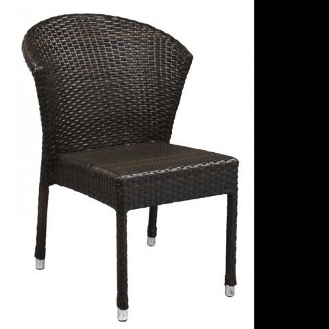 Woven PE Rattan Commercial Outdoor Bistro Chair