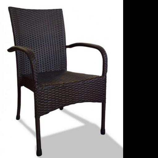 Woven PE Rattan Outdoor Bistro Arm Chair